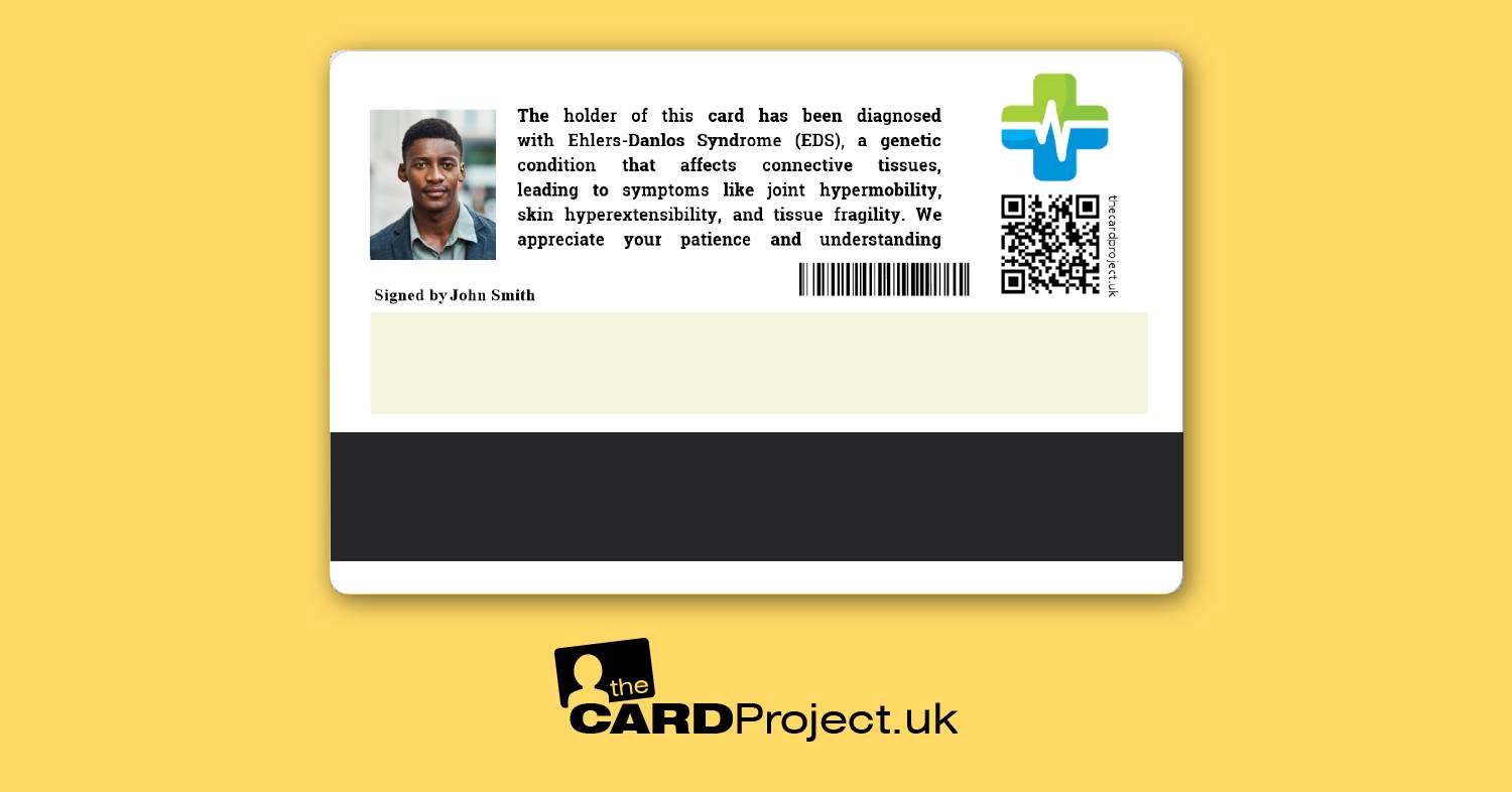 Premium Ehlers-Danlos Syndrome Medical ID Card (REAR)